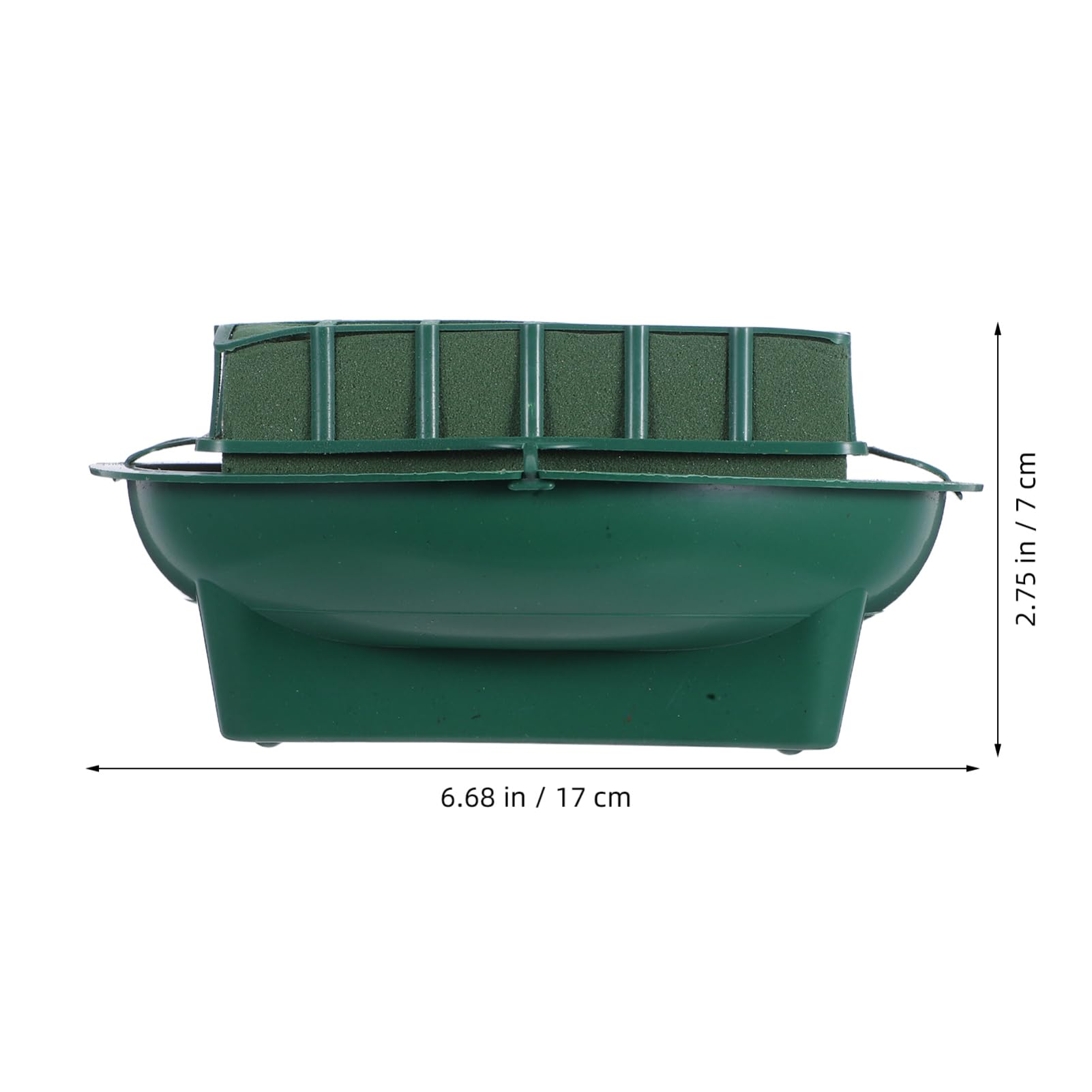 BESPORTBLE 2Pcs Green Floral Foam Rounds with Tray for Dried Artificial Flower Arrangements Floral Mud Container for Stable Centerpieces for DIY Craft Projects and Home