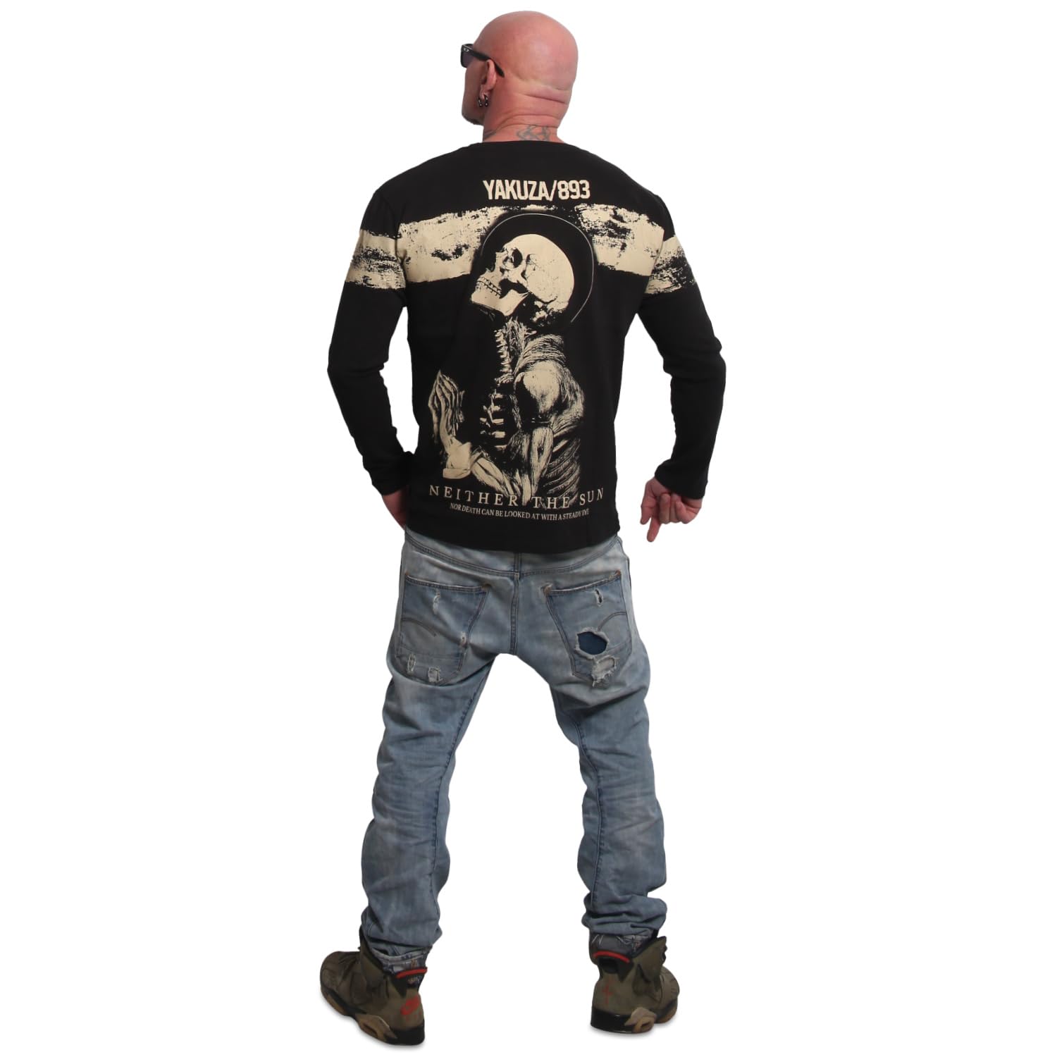 Yakuza Herren Pray Langarm T-Shirt