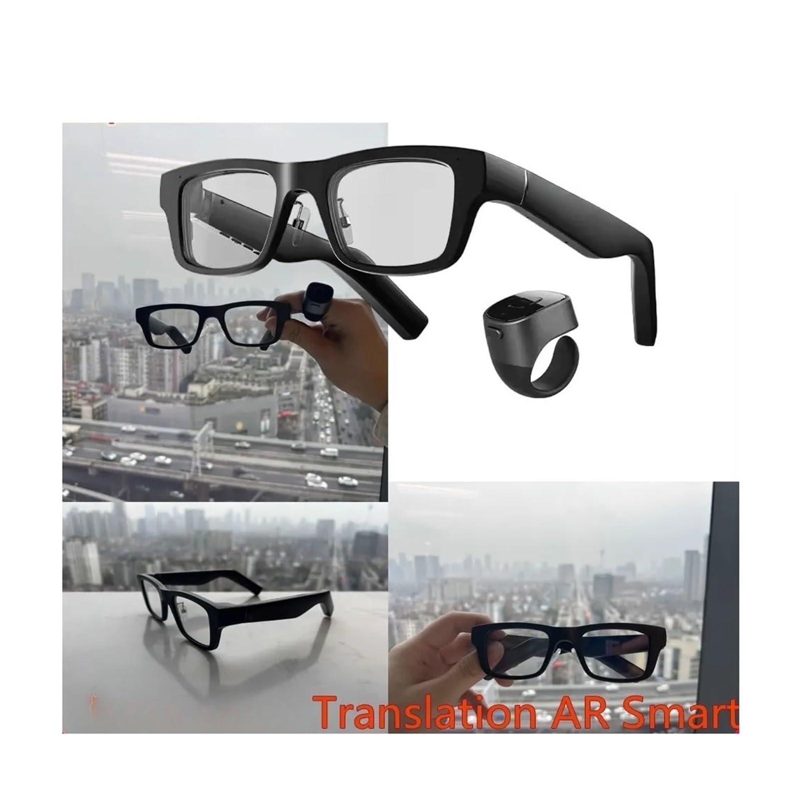 Gafas de Realidad Aumentada Inteligentes inalámbricas con IA for música, Llamadas, Asistente de traducción y traducción sin conexión Sincronizada (Nuevo)
