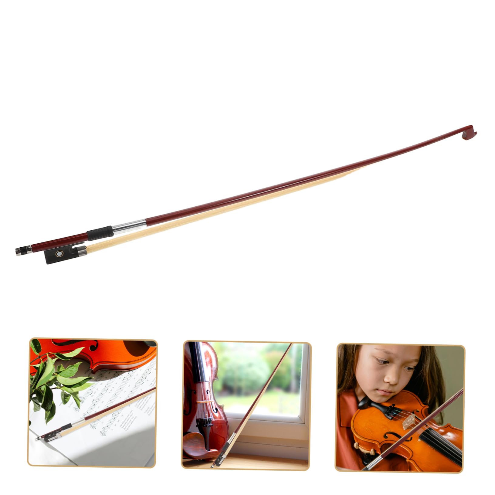 Genérico De Violín 1/2 Tamaño Accesorio De Violín De Tamaño Medio Para Violín Accesorios Para Violín Principiante De Rana De Ébano Recto Para Violín Accesorio De Violín