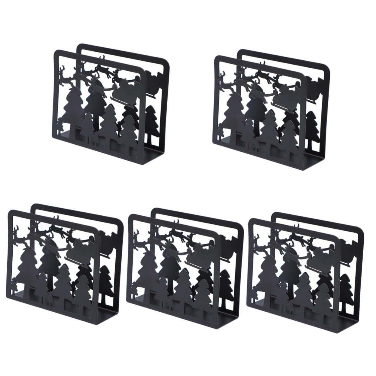 Alipis 5st Serviettenhalter Serviettenspender Desktop- Taschentuchständer Für Weihnachten Taschentuchspender Papierhandtuchspender Gästehandtuchkorb Rostfreier Stahl Black