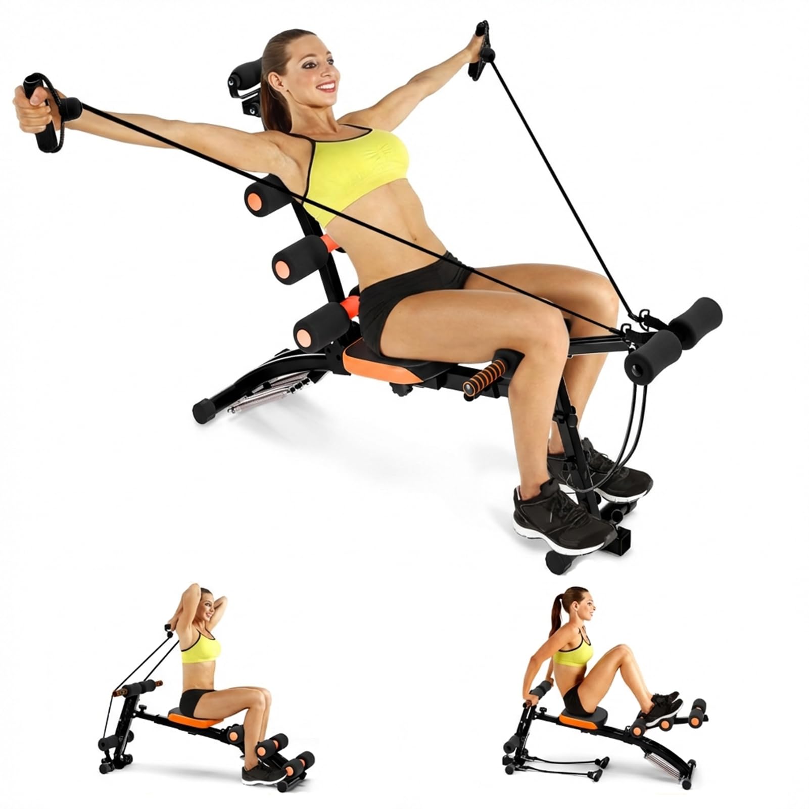 Ab Machine, ławka treningowa ABS do domowej siłowni, wielofunkcyjna regulowana maszyna do chrupania brzucha, sprzęt do ćwiczeń Ab do treningu całego ciała