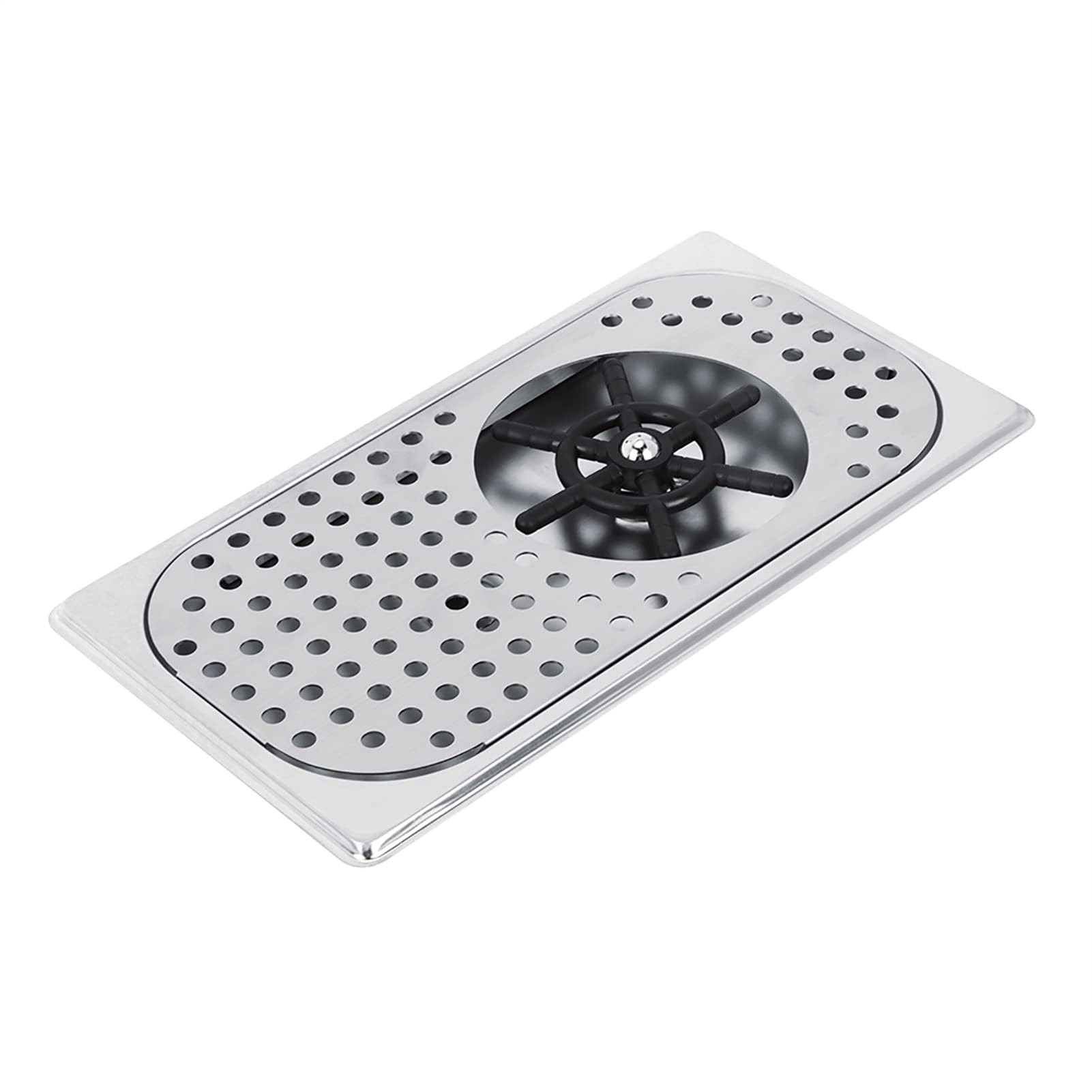 Ejoyous Lavavasos de Acero Inoxidable para Fregadero, 114 mm de Diámetro, Conexión G1/2 Pulgadas, Limpiador de Tazas y Botellas