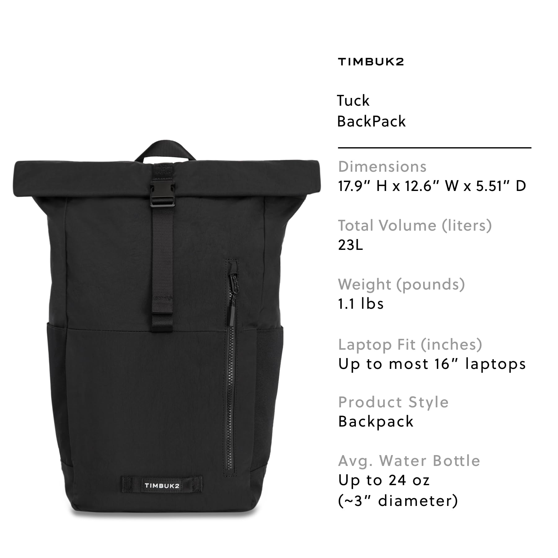 timbuk2 tuck backpack water bottle pocket dimensions Pack YGroup_p2f6a25-003 One Bag Travel: How Size:1/0 (6ct) Custom tensionlock makes easy