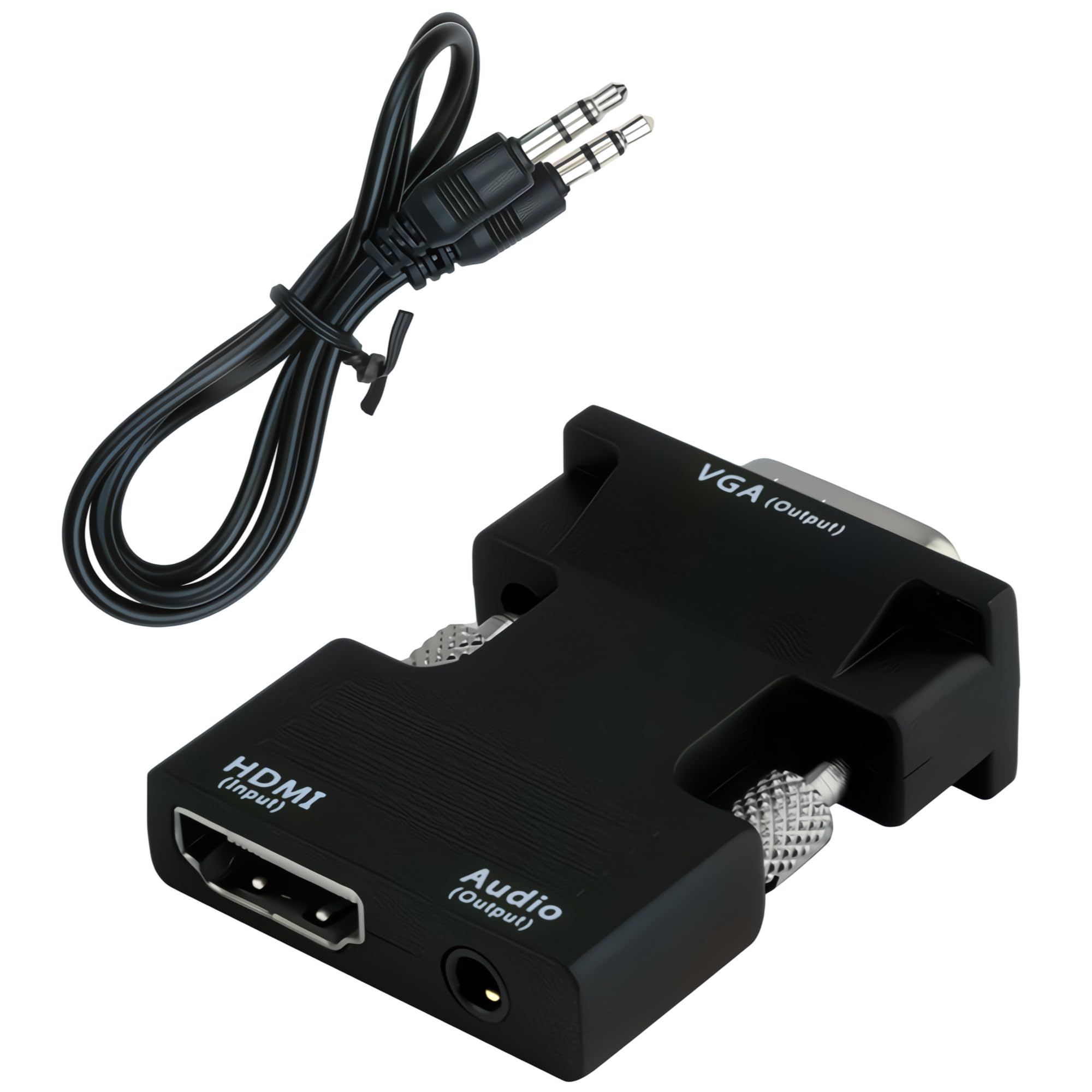 JacobsParts HDMI to VGA Converter with Audio Port Connect HDMI Device to Old VGA TV or Projector