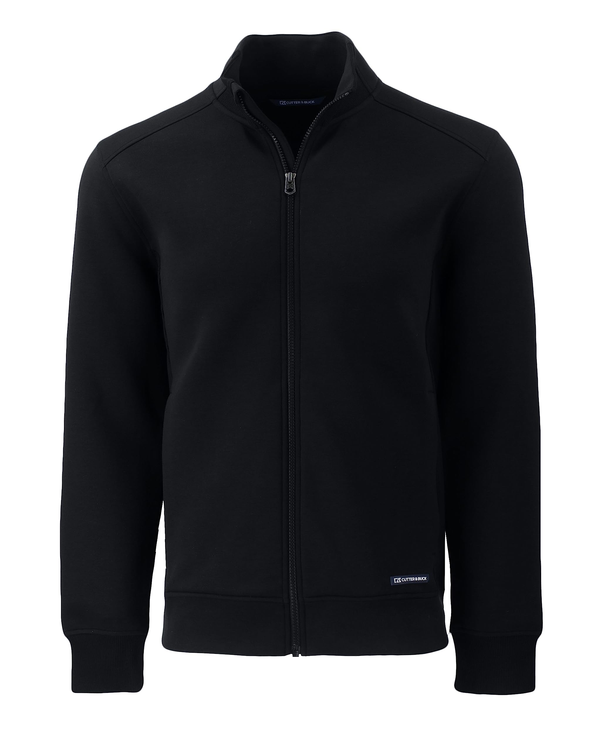 Cutter & Buck mens Roam Eco Recycled Full Zip Mens Jacket, Black, M