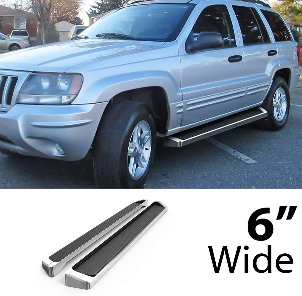 APS (Silver Running Board Style) Running Boards Nerf Bars Side Steps Compatible with Jeep Grand Cherokee 1999-2004 Laredo Only