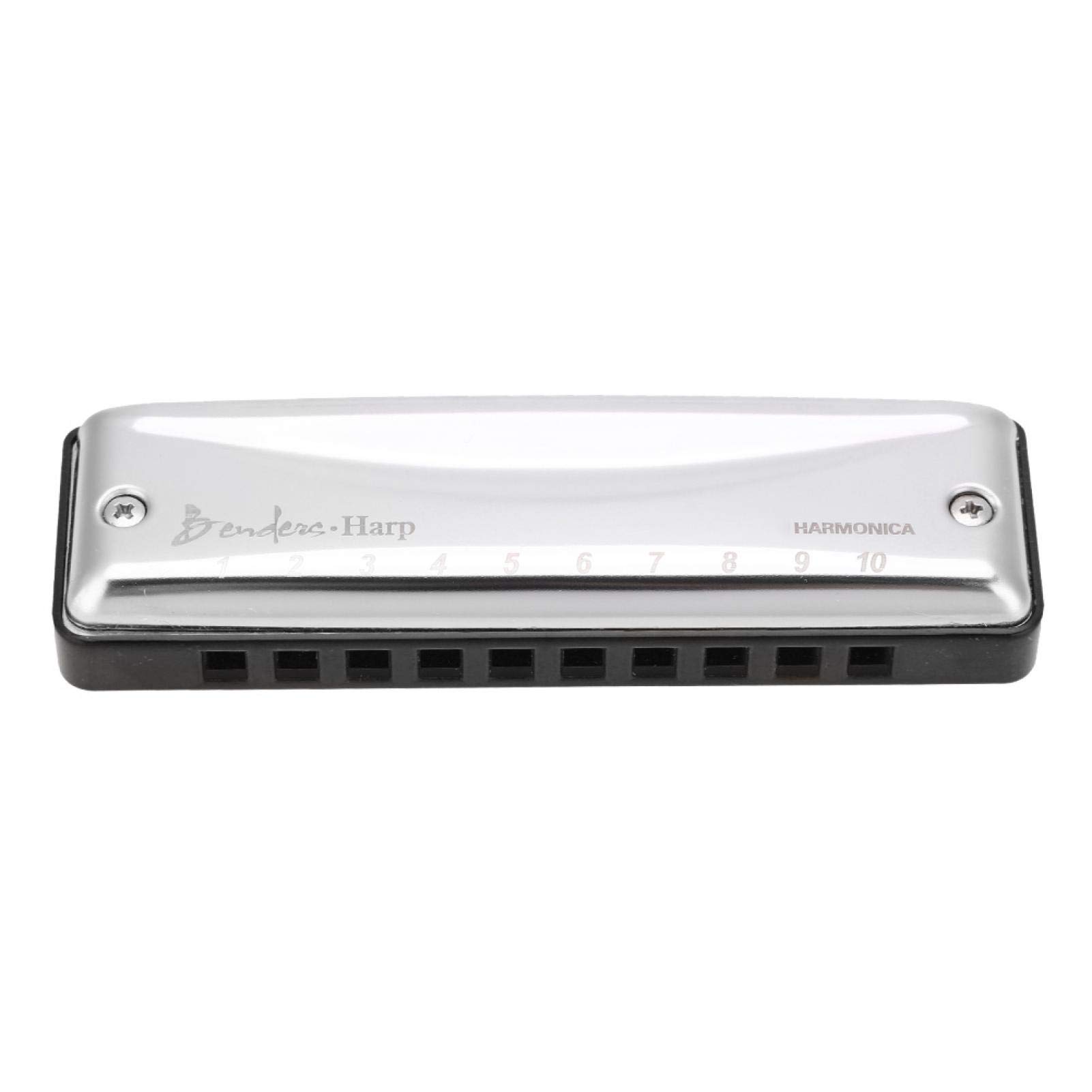 C Major Harmonica, 10 Hole 20 Tone Blues Beginner Harmonica, Perfect for Beginners Learning/Performance, Accurate Tuning and Beautiful Tone, Firm and Stable, and Not Easy to Loose.(Black)