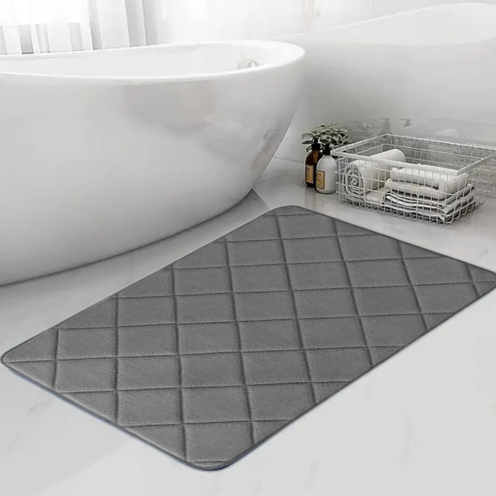 Soft Absorbent Bath Mat Velvet Fleece Kitchen Floor Mats Bathroom Rug Nonslip Toilet Rugs Rectangle Bathroom Rugs Toilet