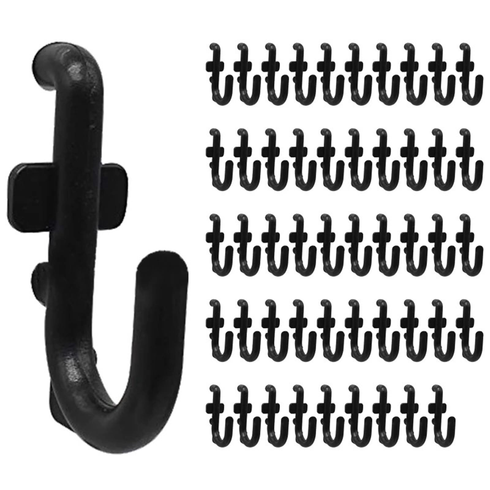 Ganci Per Scaffali Di Negozi 50 pezzi/100 pezzi pannelli forati stile J ganci in plastica resistente a forma di gancio for piolo pannello for pioli organizer for strumenti all'usura(100pcs)
