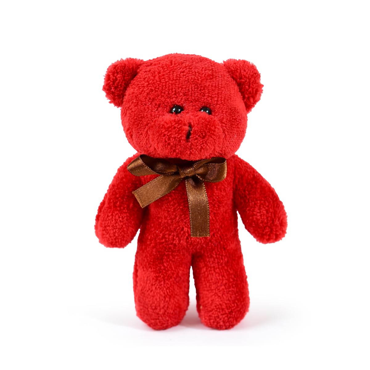 45er Set Mini Teddybären – 3 Packungen à 15 Stück – Kleine Plüschbären mit Schleife – Kuscheltiere zum Basteln, Dekorieren, Verschenken, Gastgeschenke für Hochzeit, Geburtstag, Baby Shower (Rot)