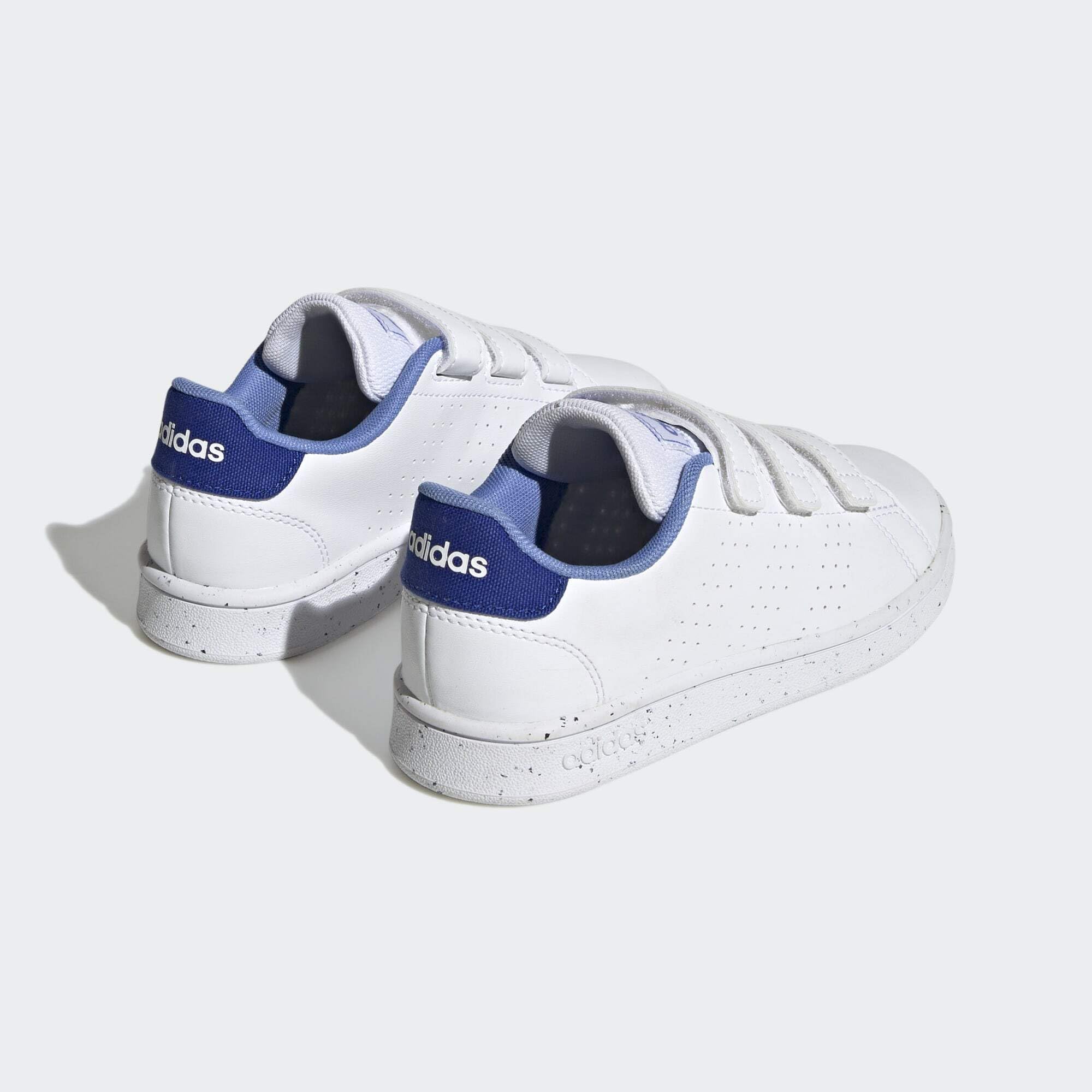 Adidas Unisex - Bambini Advantage Lifestyle Court Hook-And-Loop Shoes, Cloud White/Cloud White/Blue Fusion, 34 EU