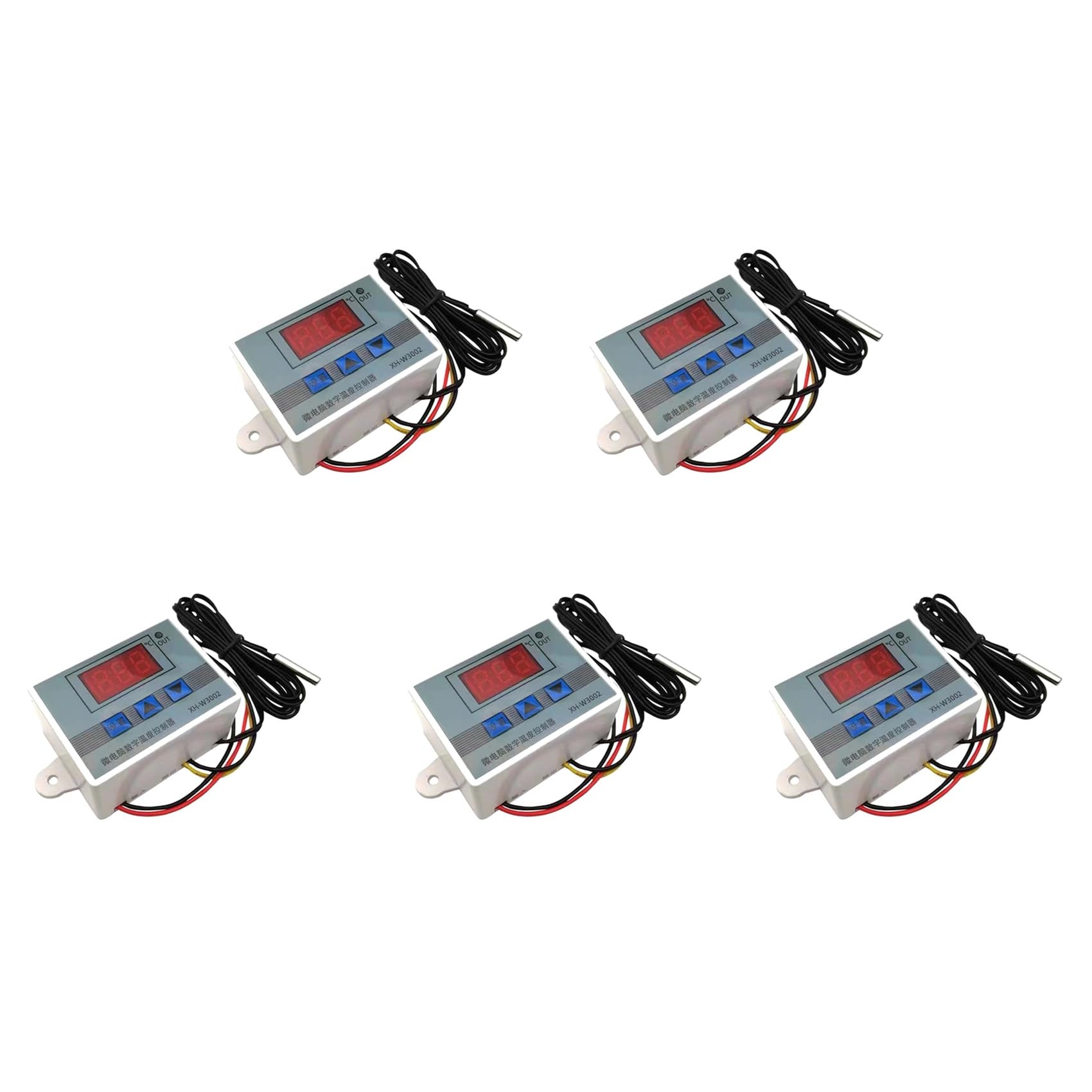 Jnchdghwa As Shown 5X 12V Professional W3002 Digital Led Temperature Controller 10A Thermostat Regulator Xh-3002
