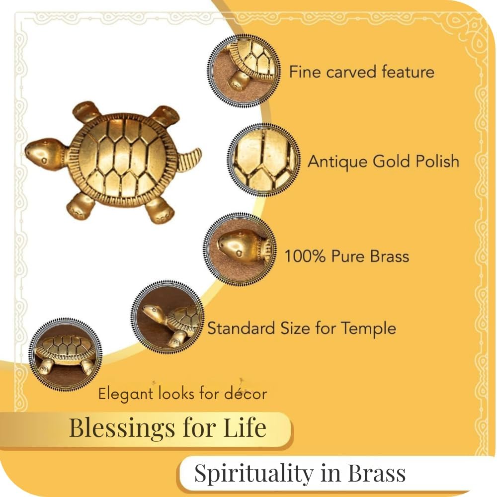 Extreme Karigari Pure Brass Feng Shui Tortoise for Good Luck | Vastu Items for Home for Good Luck | Good Luck Items for Home Decor Gifts | Best Gift Items 2