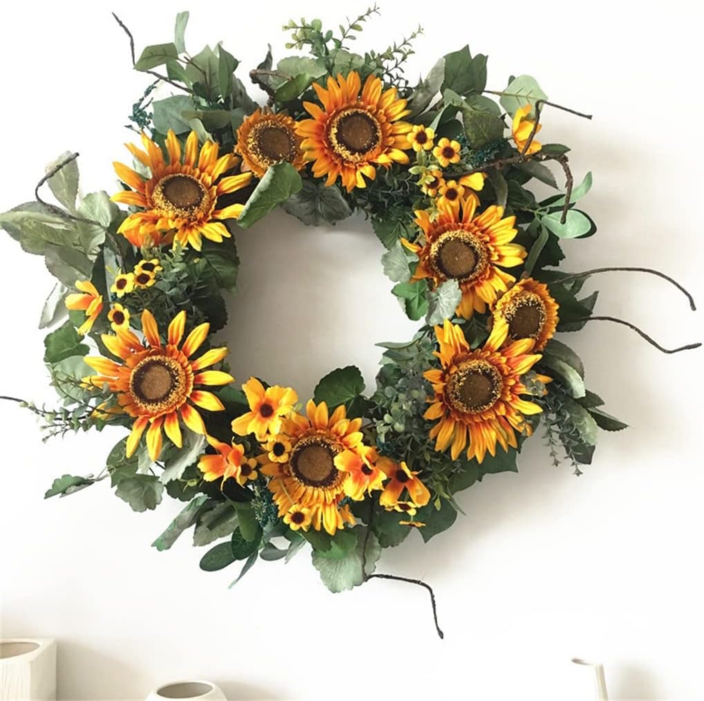 Sun Flower Garland Sun Sunflower Door Decoration Autumn Garland American Simulation Garland