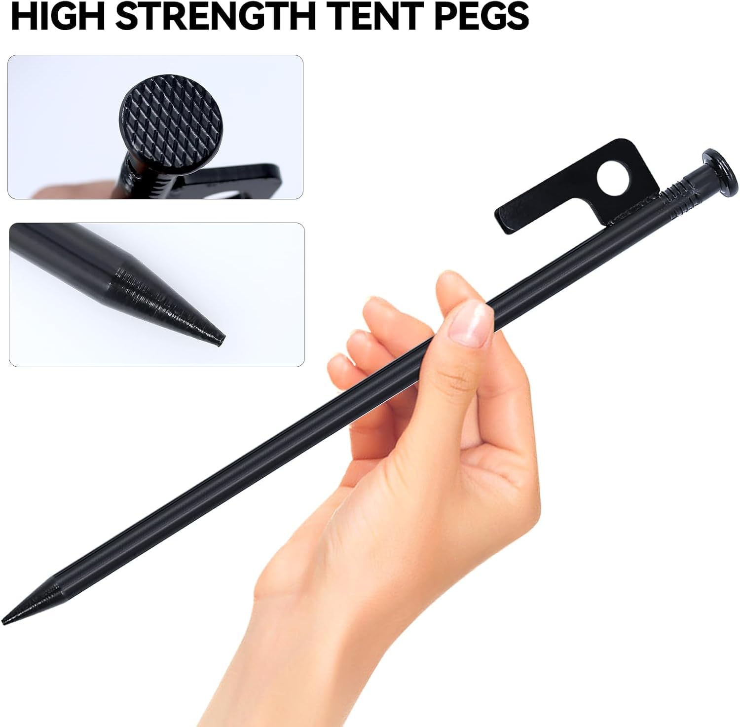 8 sztuk kotw gruntowych, 35 cm, śledzie, stabilne śledzie, śledzie, metalowe, śledzie, śledzie namiotowe, odporne na burzę, śledzie do namiotu, na zewnątrz, na kemping, do aktywności na świeżym