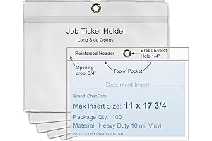 Shop Ticket Holders 11x17, 100 Pack