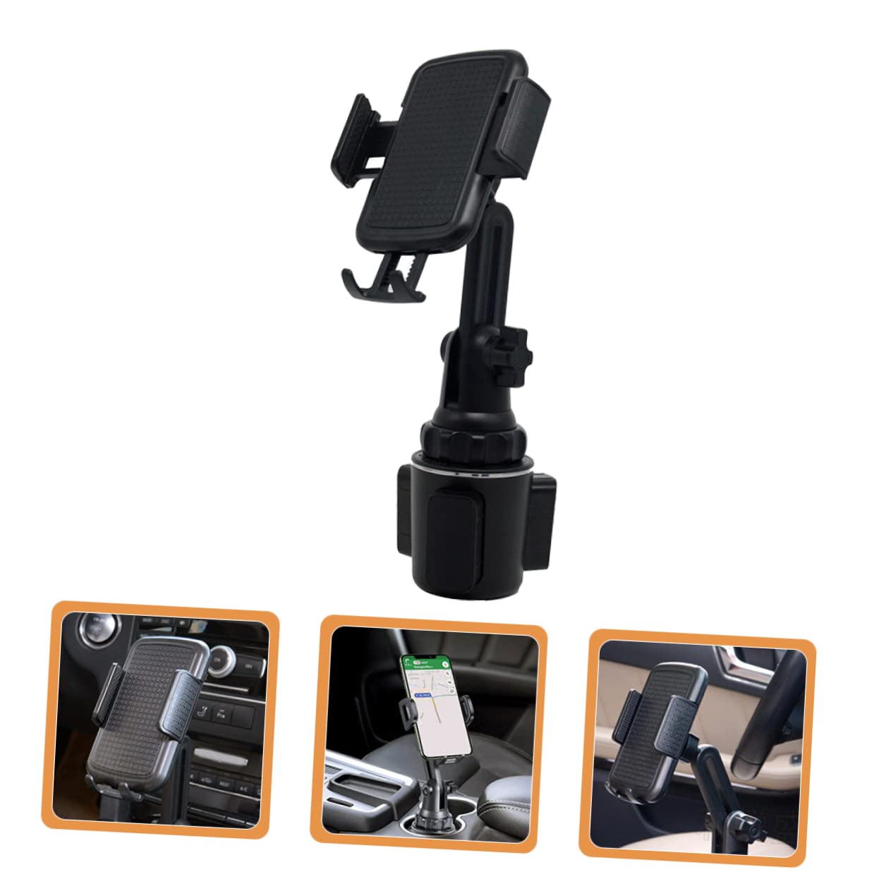 Auto Regolabile Supporto Telefono Veicolo con Base Estensibile Compatibile con Bicchieri Auto e Camion Facile Installazione e Angolo Adattabile