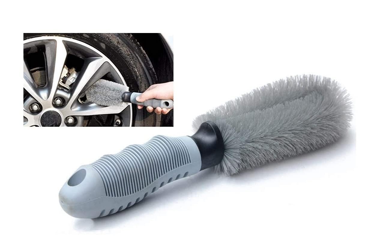 Fabaro Car Alloy Wheel Cleaner tyre Brush Rim (Pack of 1) Compatible with Hyundai Santro New 2018-image-12