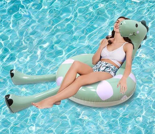 Vintix Dino Schwimmsitz – Grüner Dinosaurier Schwimmring