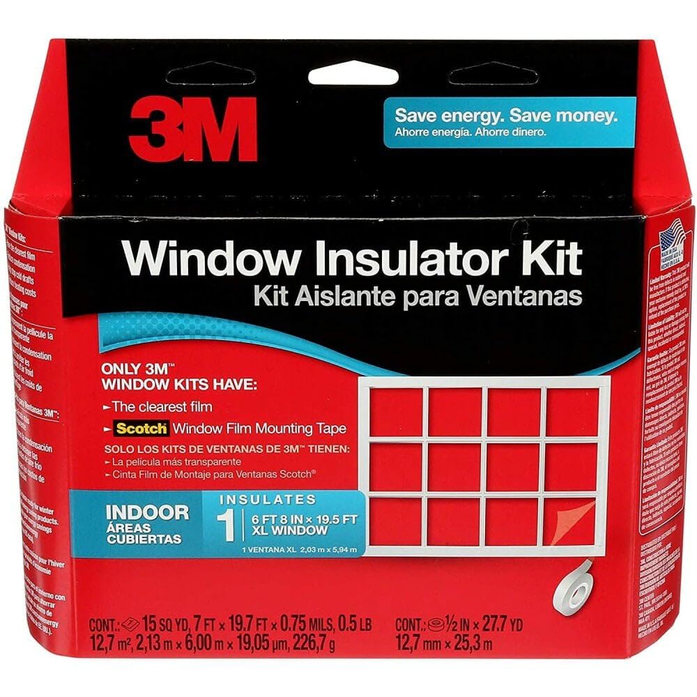 3M 2149W Indoor 1 Kit Isolante, Trasparente Calore e Freddo, 7 19.7 Film, Copre One XL 6 8 "x 5.9m Window