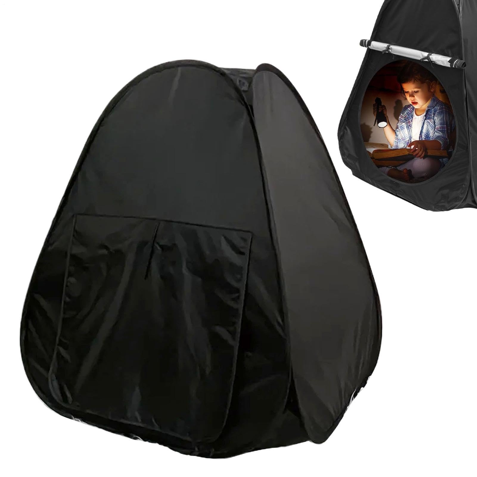 Sensory Tent – Children Calming Corner Play Hideaway Tent, Kids Educational Play House | Black Cloth, Indoor Outdoor Sensory Safe Focus Emotional Regulation Shelter for Boys Girls Calming