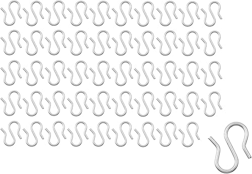 Vista 31 de T Tulead 40 piezas de mini ganchos ligeros S ganchos de hierro para colgar joyas de 1 x 0.7 pulgadas