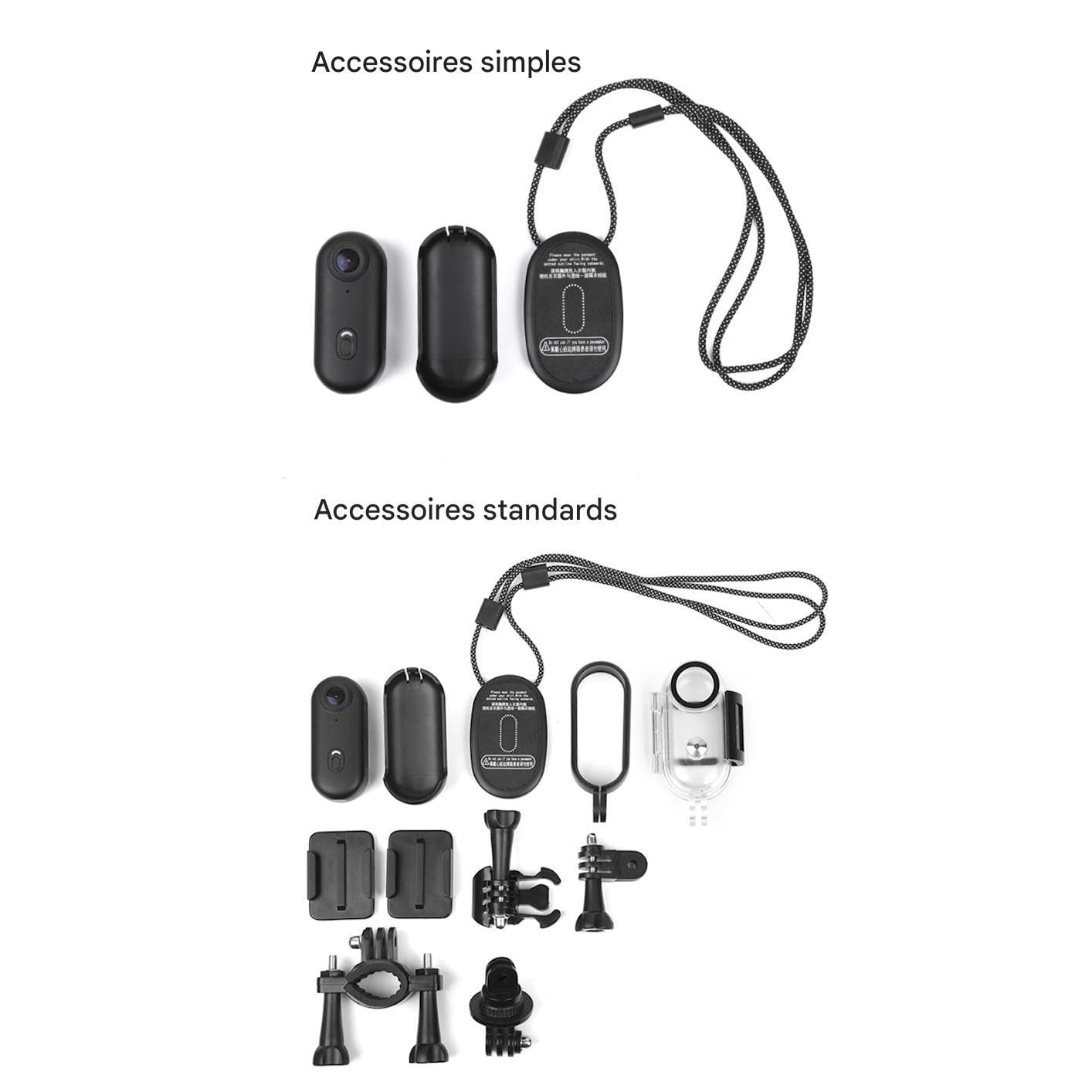 Générique Caméra Gosnap, Caméra Corporelle 1080p, De Sport Portable avec Clip Magnétique Et 360, Petite Caméras De Sport Étanche, Cameras avec Enregistrement Audio et vidéo, pour Le vélo, la Moto