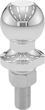 CURT 40015 Chrome Trailer Hitch Ball, 2,000 lbs, 1-7/8-Inch Diameter, 3/4 x 2-1/8-Inch Shank, Silver
