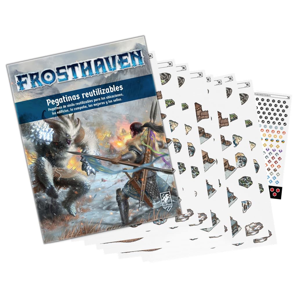 Frosthaven pegatinas reutilizables para conservar los componentes del juego de mesa original 3