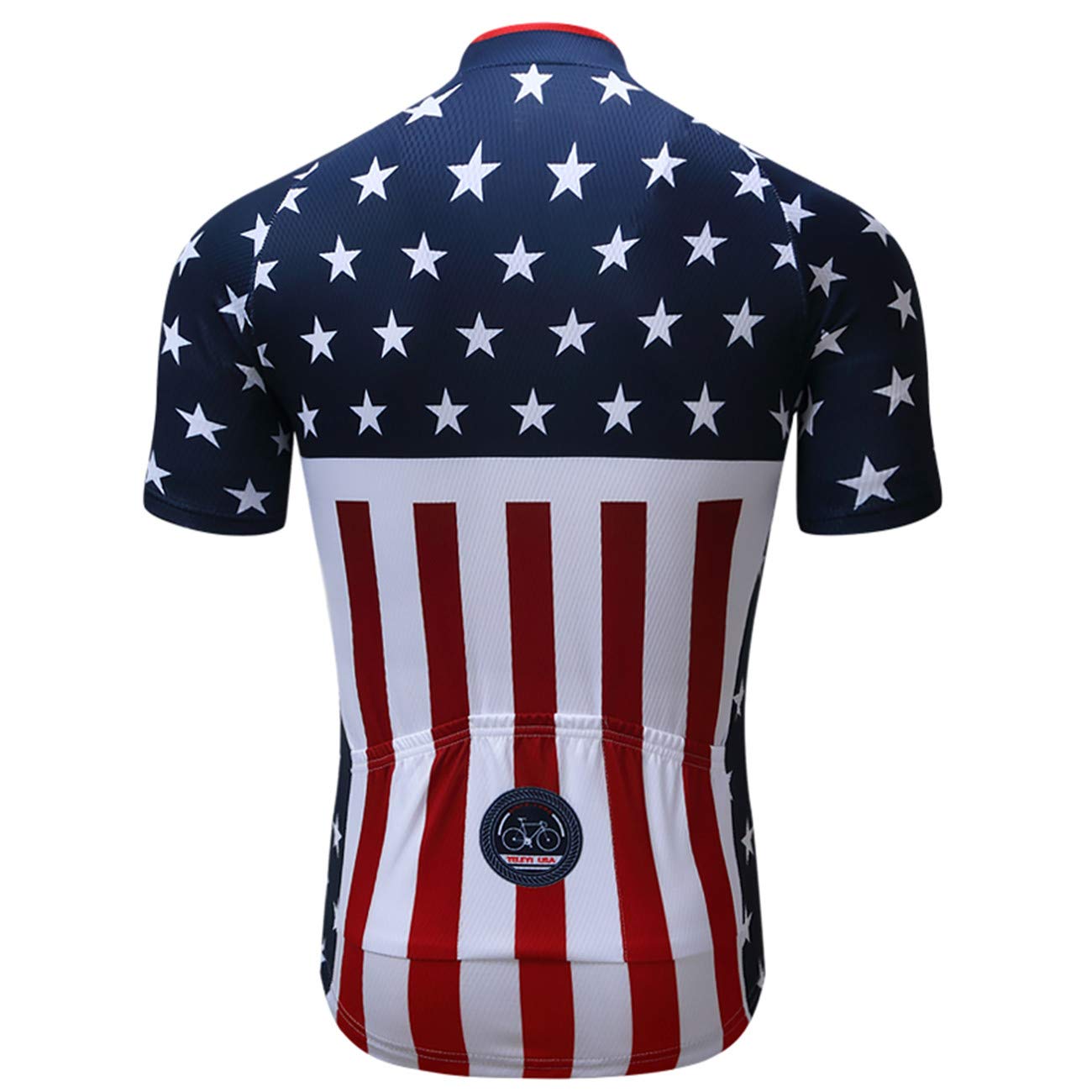 Men's Cycling Jersey Summer Cycling Shirt Short Sleeve Bicycle Clothing Breathable Full Zipper Bicycle Jacket with 3 Pockets