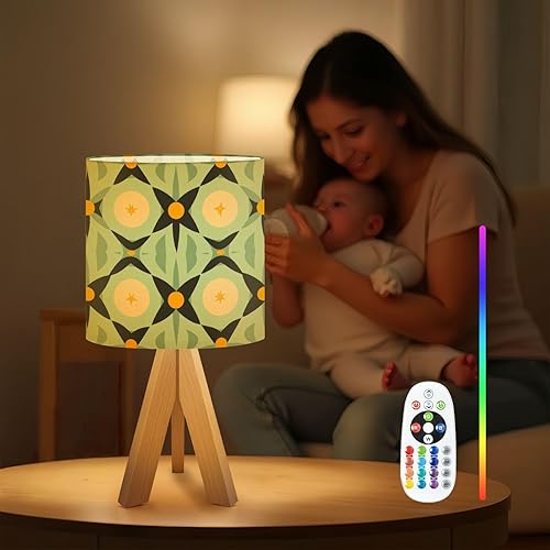 Miniatura 4 de Tripod Table Lamp Mid Century Modern Vintage 1950s Retro Atomic Geometric Lattice Star Bedside Lamps Small Lamp Nightstand Lamp with Linen Lampshade