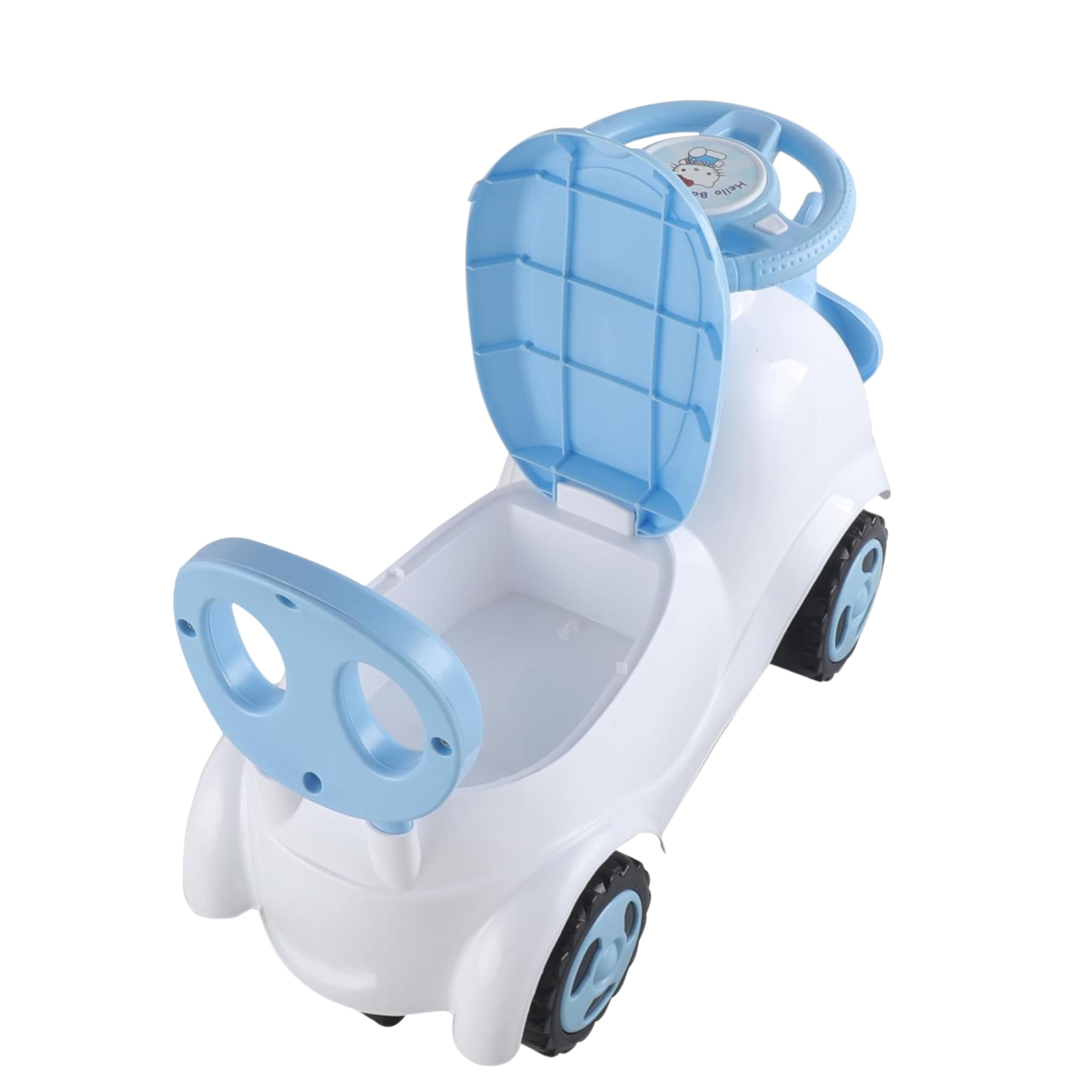 kidsROAR Push Ride On Car for Kids 1-5 Years | Baby Push Car with Music, 3D Lights & Backrest | Premium Ride On Toy Supports Up to 35kg (Rabbit, Blue) - Image 4 thumbnail