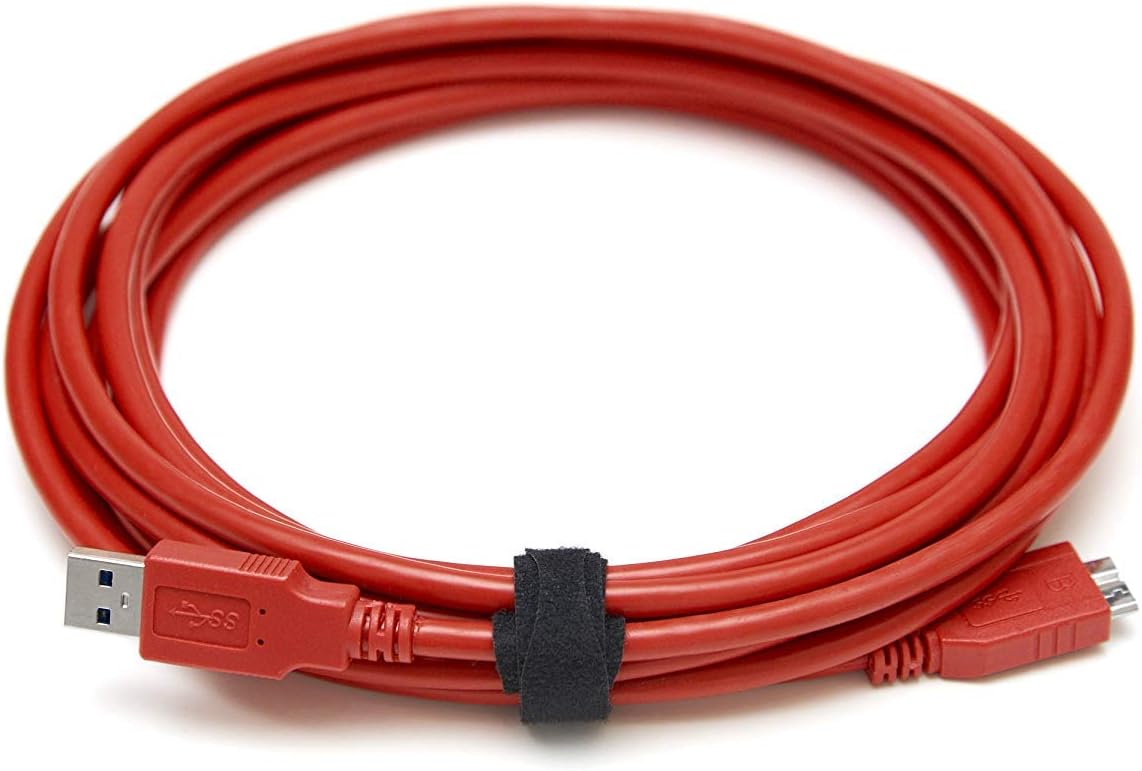 USB 3.0 Tether Cable 15ft 15' Tether Tethered Photography Tools Cable for Nikon D850 D800 D800E D810 D500 D5 & Canon 5Ds 5Ds R 1Dx MK II 7D Mark II 5D Mark IV Red