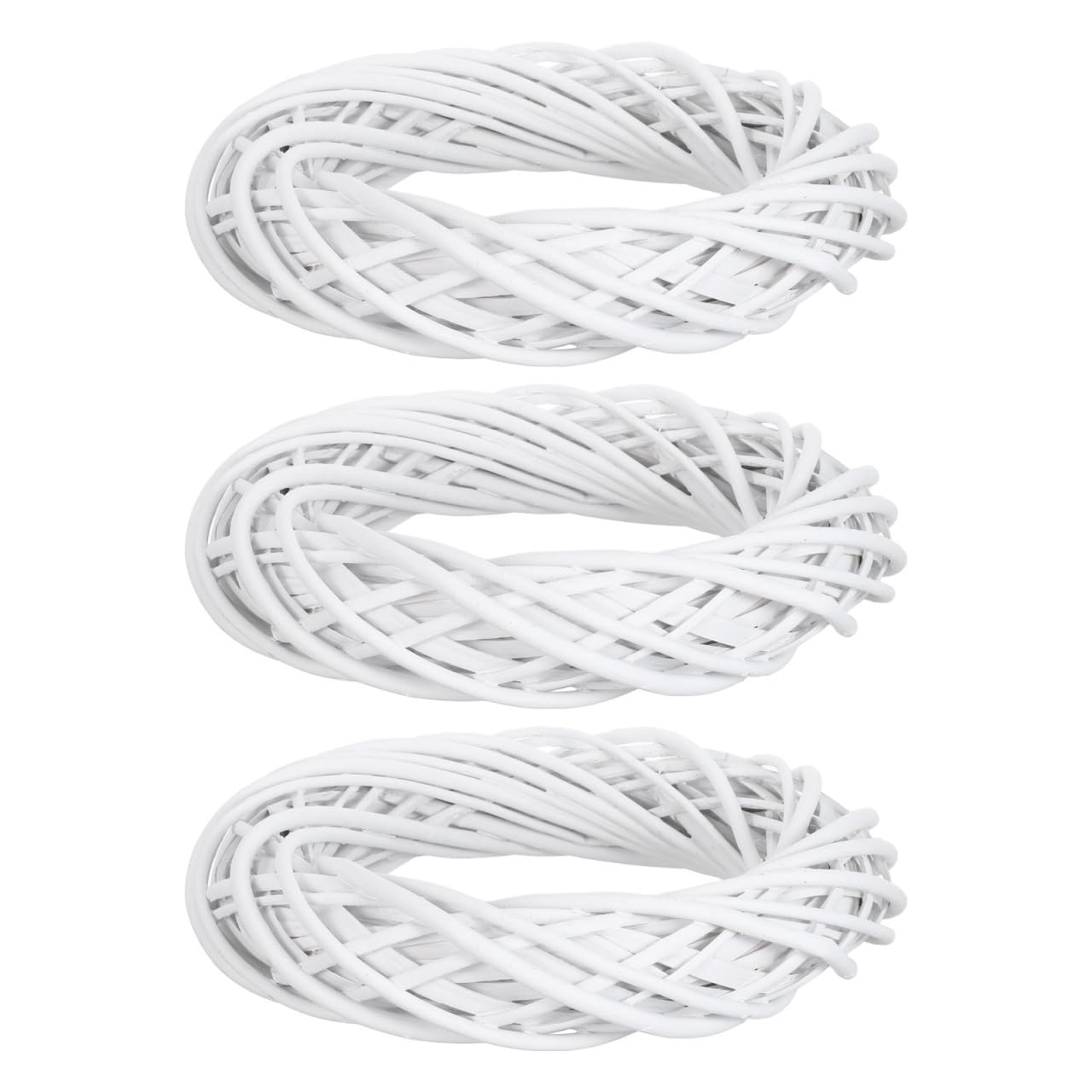 Couronnes minimalistes en rotin blanc 30 cm pour suspension murale