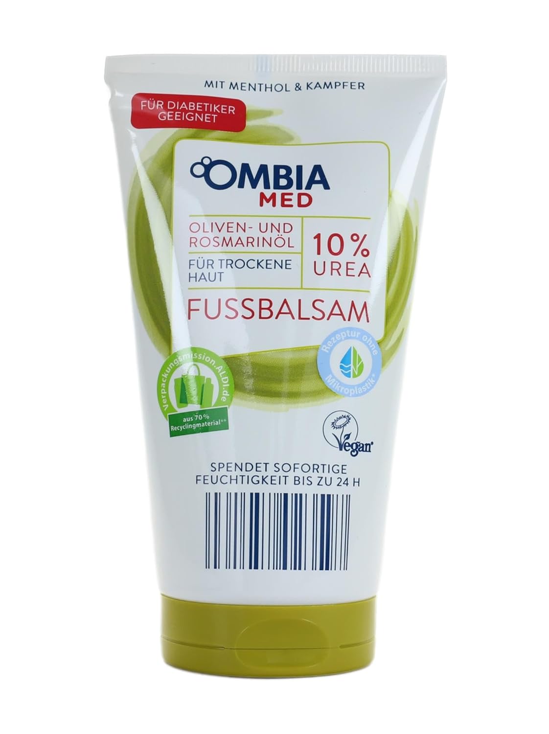 Ombia Med Fußbalsam 10% Urea mit Menthol & Kampfer-Oliven & Rosmarinöl ...