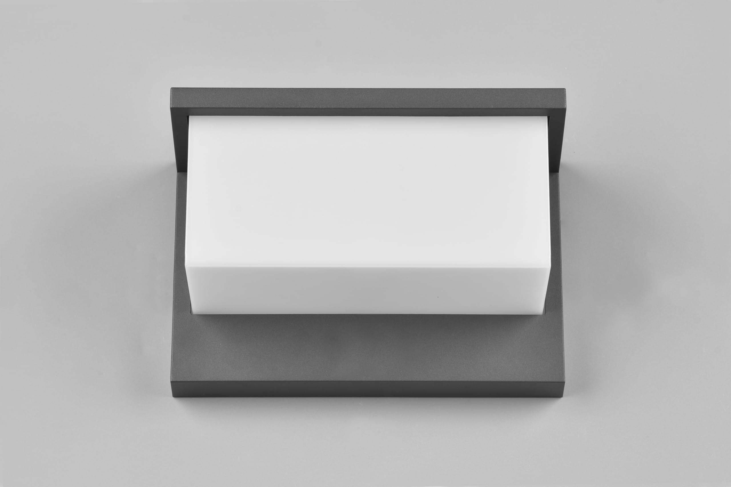Trio Leuchten LED Außen Wandleuchte Nestos 240960142, Aluminium Druckguss Anthrazit, Schirm Kunststoff Weiß, inkl. 13 Watt LED |