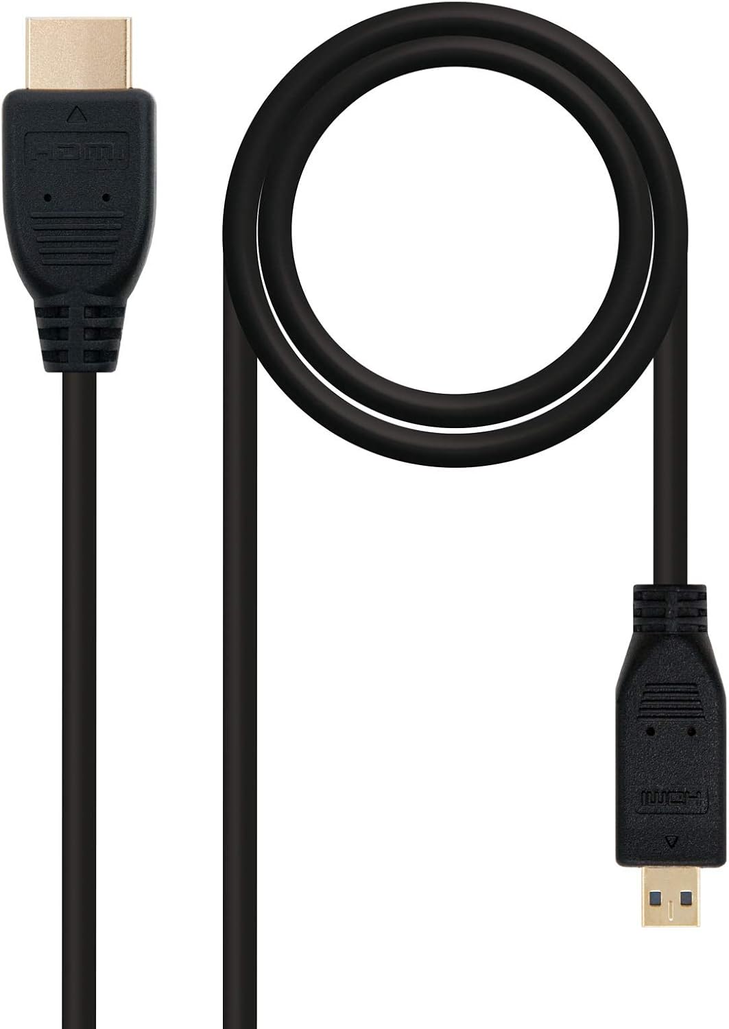 Cable Micro HDMI V1.4 (Alta Velocidad/HEC), A/M-D/M, 1.8 M, Gold, 1.8 Meters