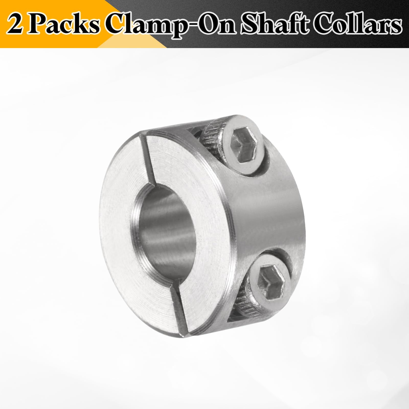 Uxcell Double Split Shaft Collar – 1-1/8" Bore, 1-7/8" OD, 1/2" Thick, 303 Stainless Steel, Two-Piece Clamping 1 thumbnail image