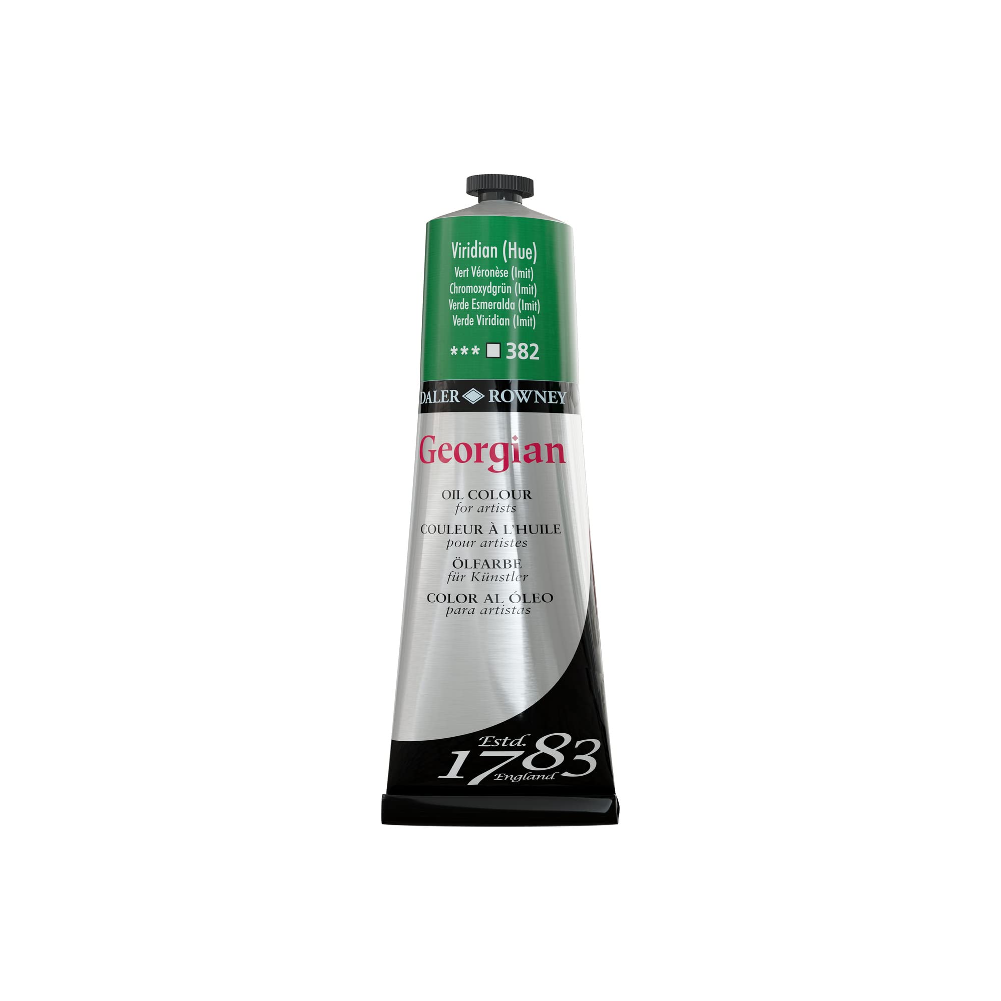 Daler-Rowney Georgian Oil Paint, Aluminium Tube, 7.61oz - 225 ml, Viridian Hue