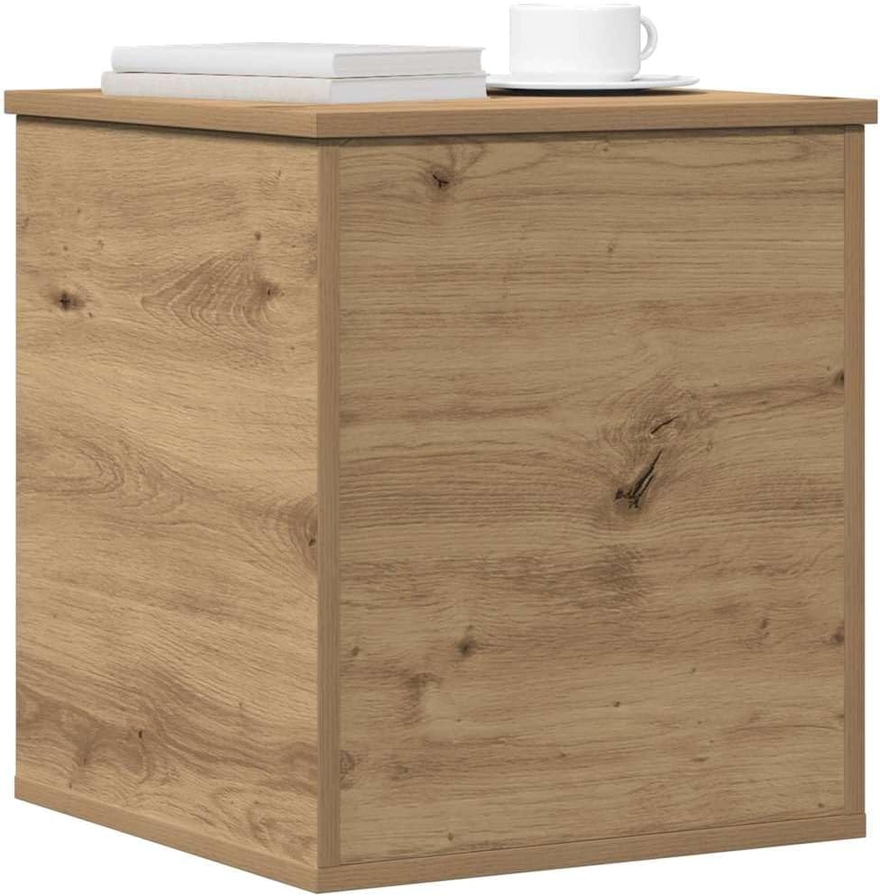 Storage Box Artisan Oak 40 x 42 x 46 cm Engineered Wood, Living Room Storage, Rectangular Chest, Modern Organizer Box, Ample Space, Home Solution, Clutter-Free Utility