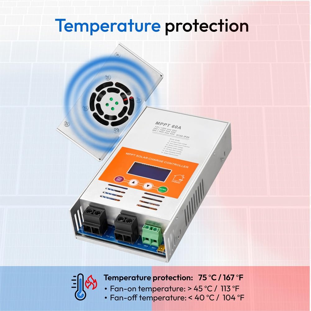 Régulateur Charge Solaire MPPT 60 A – V124 12/24/48 V