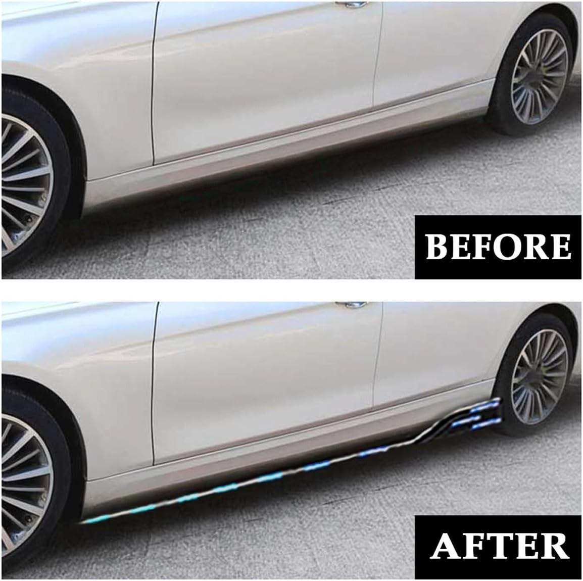 Side Skirts Body Kit Panel Splitter Gloss Black Fit for T0Y0TA Corolla 2010-2022 SE XSE LE XLE 2M/78.7''