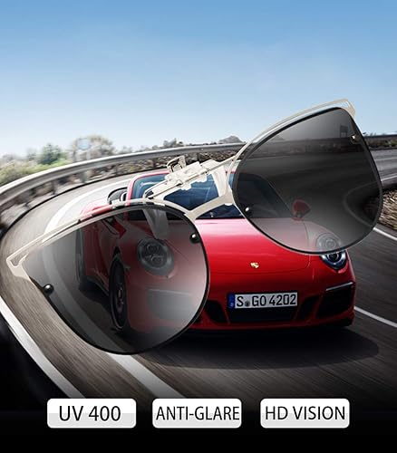 Miniatura 2 de Gafas de sol polarizadas con clip antirreflejos, protección UV 400, gafas de sol CateyeAviator, gafas de sol con clip en gafas graduadas