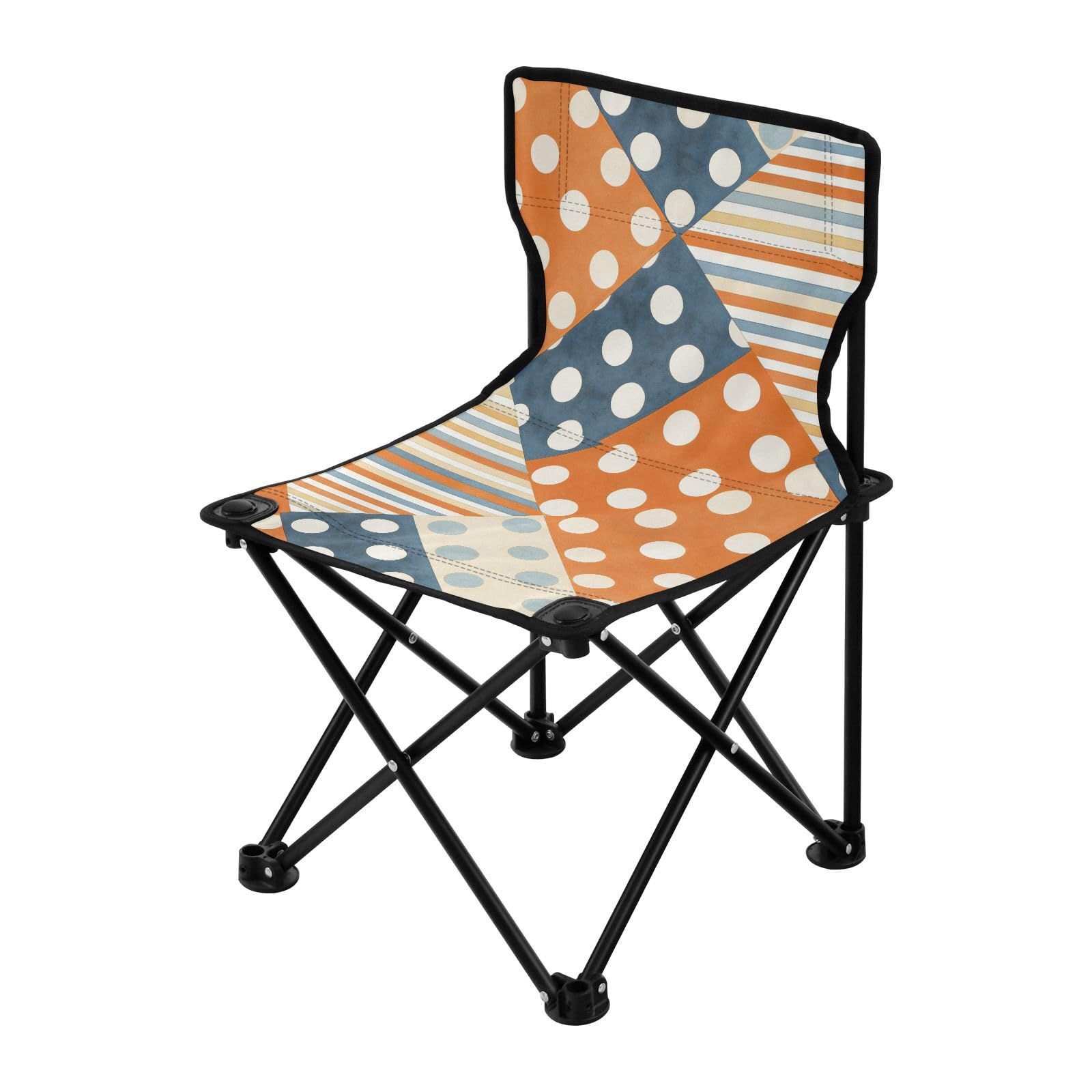 Faltbarer Campingstuhl Retro Polka Dot Stripe Strandstühle Tragetasche inklusive Reise für Erwachsene Sonstiges