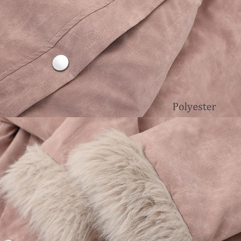 Retro Lambskin Coat for Women Thickened Fleece Loose Cotton