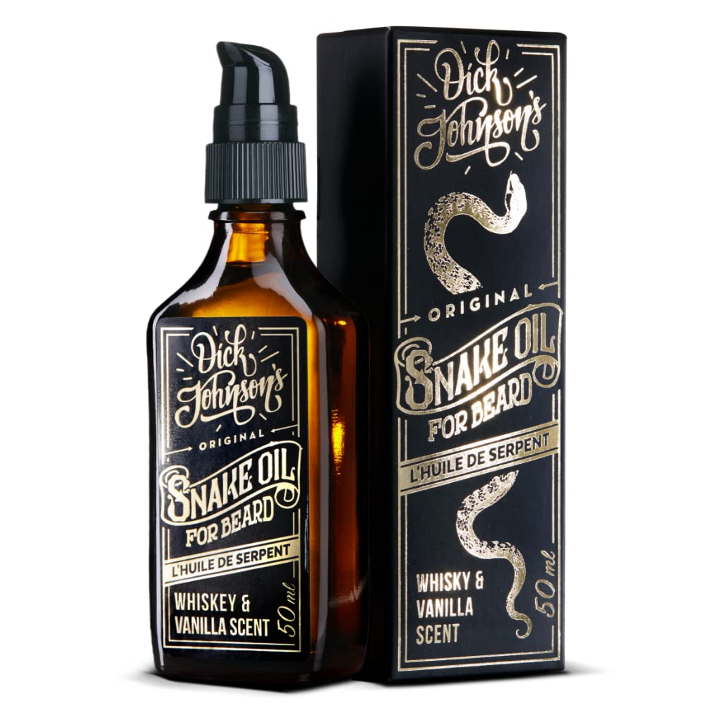 Dick Johnson Bartpflegeset für Männer – Veganes Bartöl & Bartwachs mit Whiskey-Vanille-Duft, Natürliche Bartpflege mit Jojoba- & Arganöl – Made in Finland