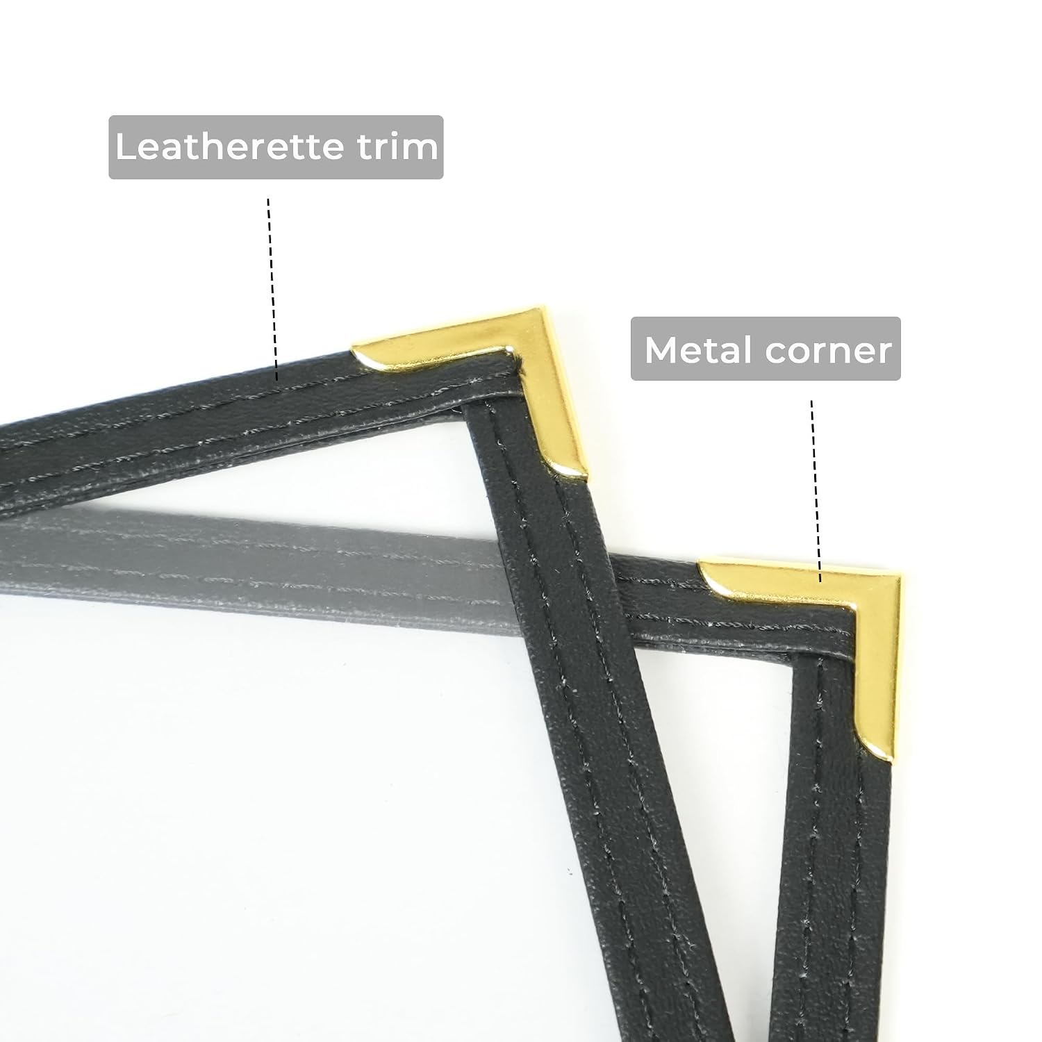 6 Pcs Black Menu Cover 8.5x11, 4 Page 8 View, Crystal-Clear image 5