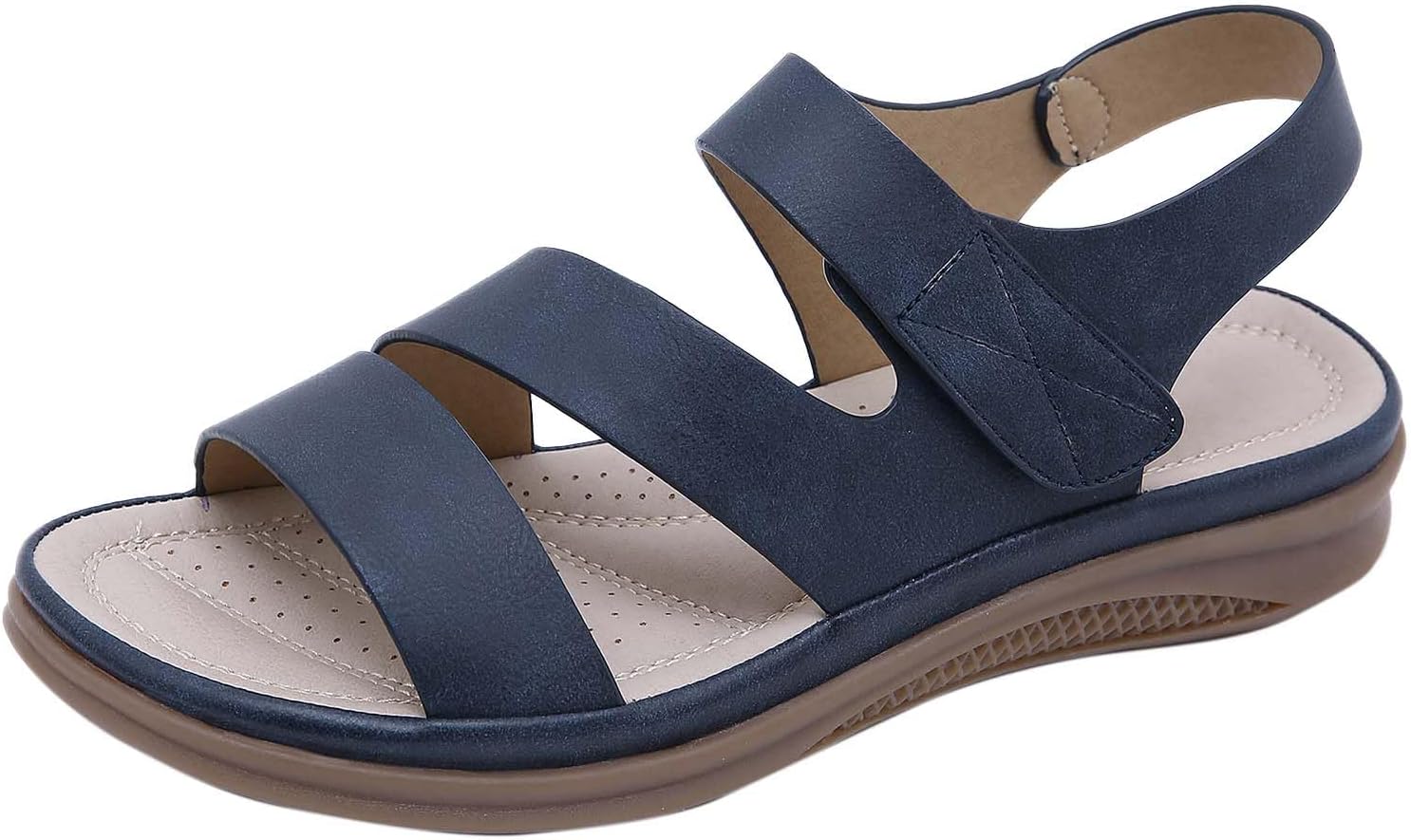 AZMAHT Womens sandals wedge sandals for women summer sandals women orthopedic sandals women arch support sandals for women walking sandals for women,Blue,38/240mm