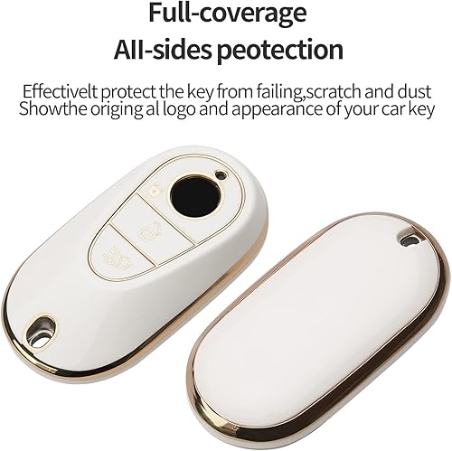 Miniatura 8 de Bqepe Funda para llavero de Mercedes Benz para Mercedes Benz Clase S Clase E Clase E 2020-2022 (verde)